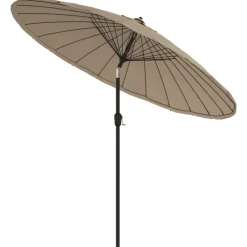 vidaXL Trädgårdsparasoll med aluminiumstång 270 cm taupe