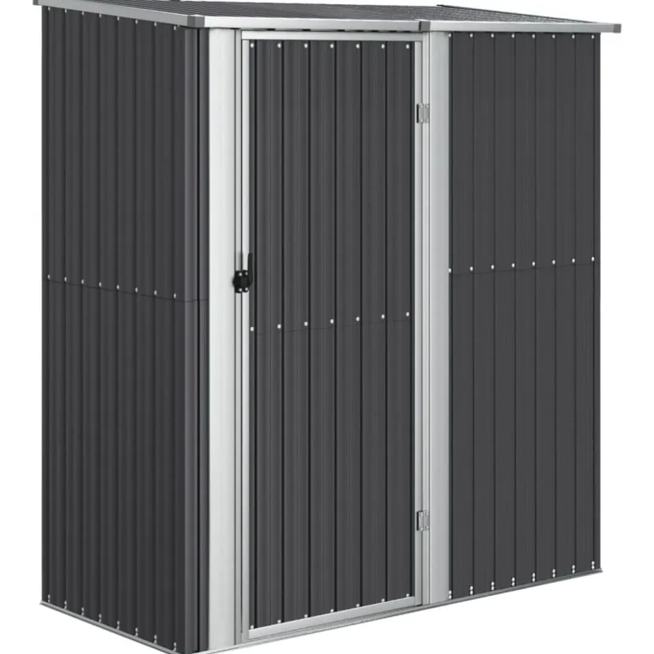 Outlet vidaXL Trädgårdsskjul 180,5x97x209,5 cm galvaniserat stål Antracit