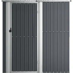 Outlet vidaXL Trädgårdsskjul 180,5x97x209,5 cm galvaniserat stål Antracit