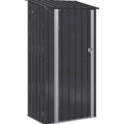 vidaXL Trädgårdsskjul 103 x 74 x 200 cm Metall Antracit