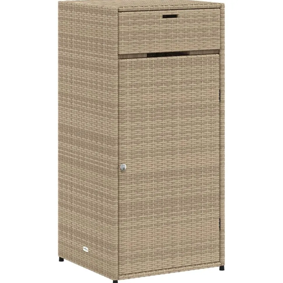 vidaXL Trädgårdsskåp beige 55x55x111 cm konstrotting