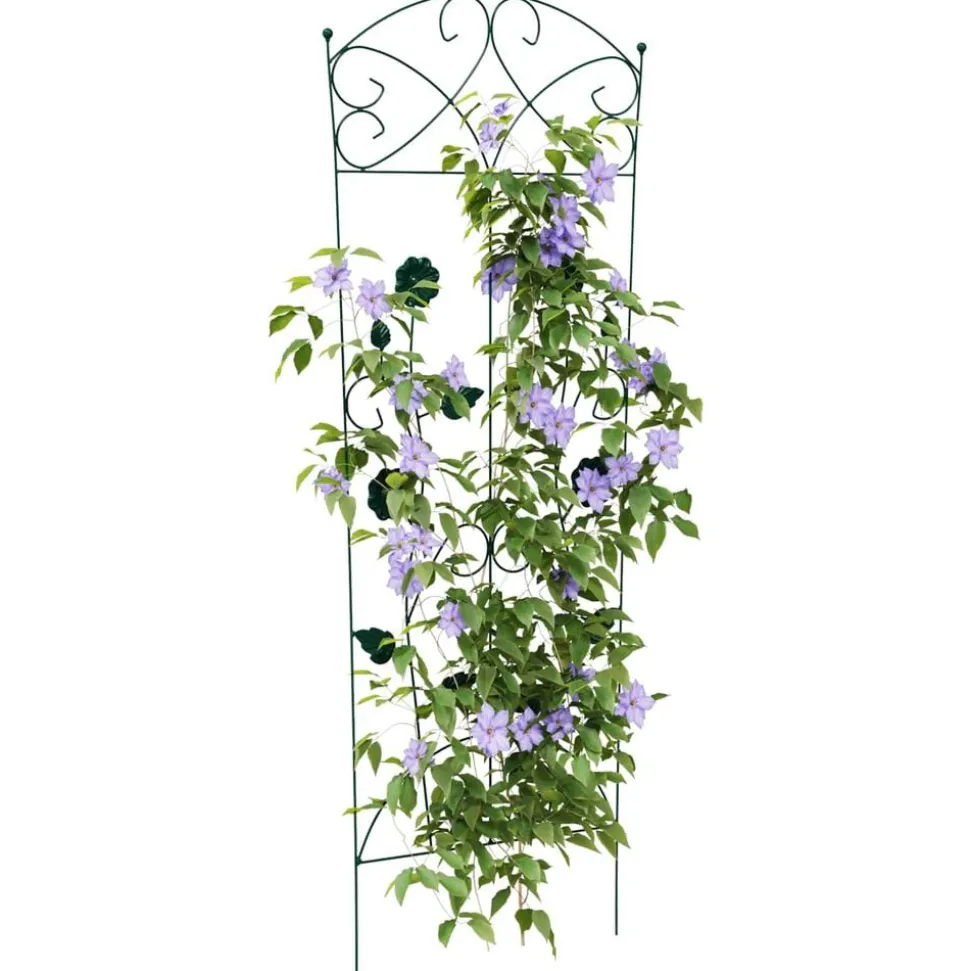 vidaXL Trädgårdsstängsel 3 pcs Grön 110,5 x 42,5 cm Stål