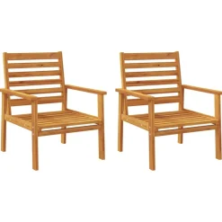 vidaXL Trädgårdsstolar 2 st 66,5x65x81 cm massivt akaciaträ
