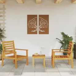vidaXL Trädgårdsstolar 2 st 66,5x65x81 cm massivt akaciaträ