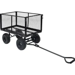 Outlet vidaXL Trädgårdsvagn 350 kg Svart