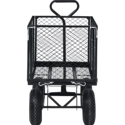 Outlet vidaXL Trädgårdsvagn 350 kg Svart