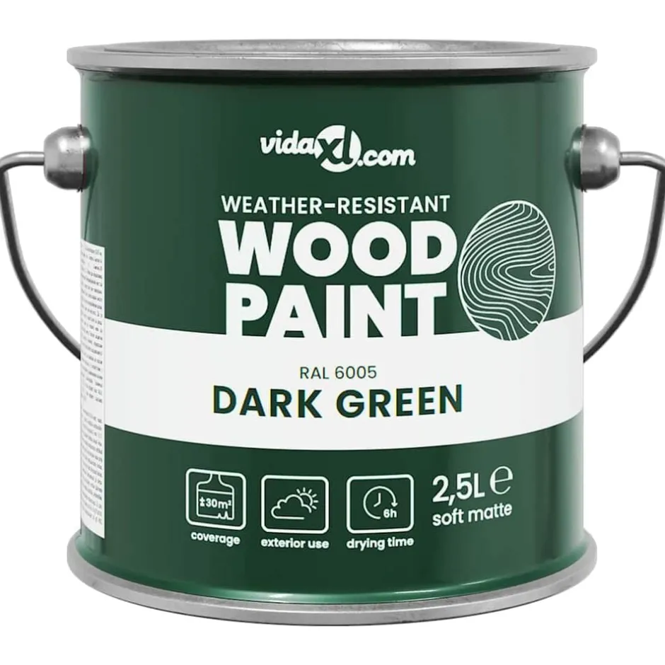 Clearance vidaXL Träfärg 2,5 L Väggprint Grön