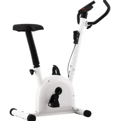 vidaXL Träningscykel remdrift vit