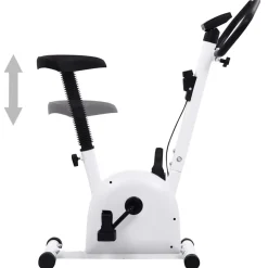vidaXL Träningscykel remdrift vit