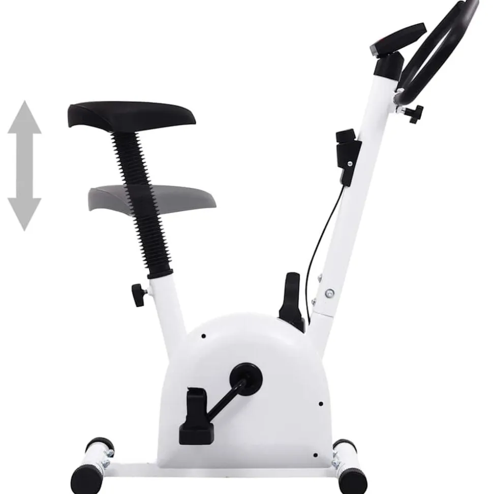 vidaXL Träningscykel remdrift vit