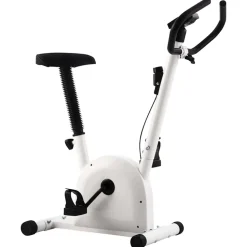 vidaXL Träningscykel remdrift vit