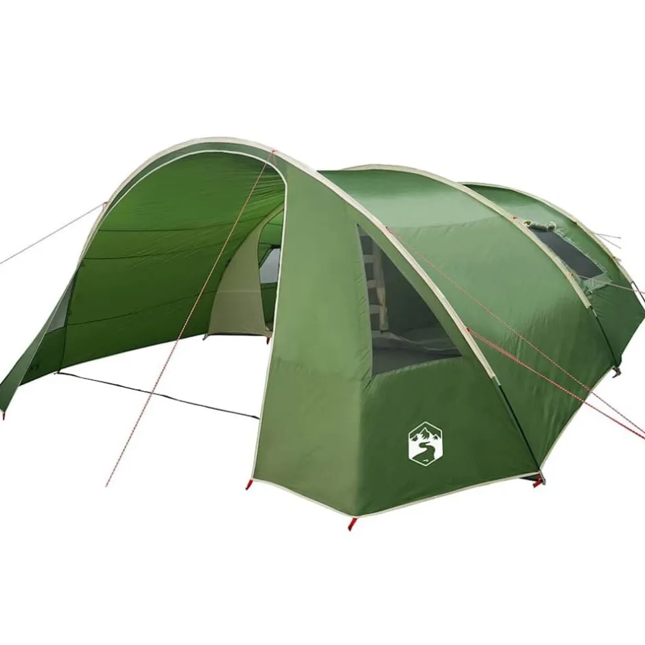 Clearance vidaXL Tunnel tält för 6 personer och Vit 700 x 590 x 215 cm Grön