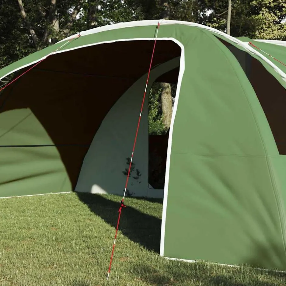 Clearance vidaXL Tunnel tält för 6 personer och Vit 700 x 590 x 215 cm Grön