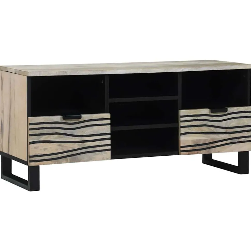 vidaXL TV Enheter med låda Vit 100 x 33 x 46 cm Konstruerat trä
