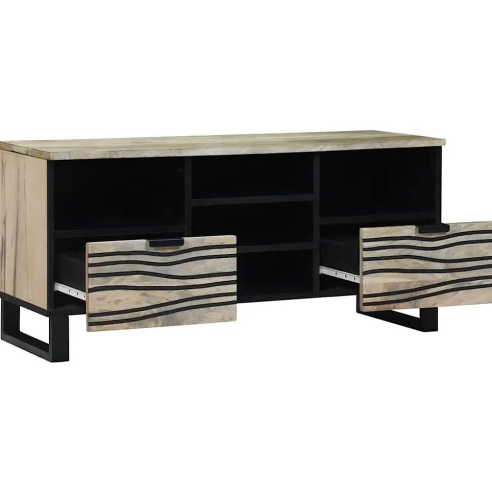 vidaXL TV Enheter med låda Vit 100 x 33 x 46 cm Konstruerat trä