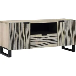vidaXL TV Enheter med låda Vit 105 x 33 x 46 cm Konstruerat trä