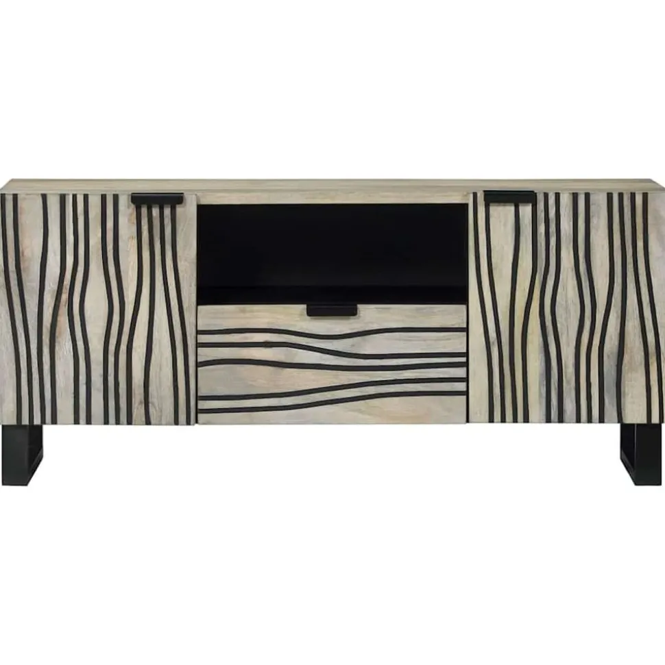 vidaXL TV Enheter med låda Vit 105 x 33 x 46 cm Konstruerat trä