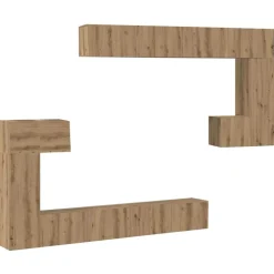 vidaXL TV Enheter Väggmonterad 4 pcs Artisan Ek Konstruerat trä
