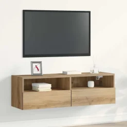 Best vidaXL TV Vägghylla 100 x 30 x 30 cm Konstruerat trä artisan ek