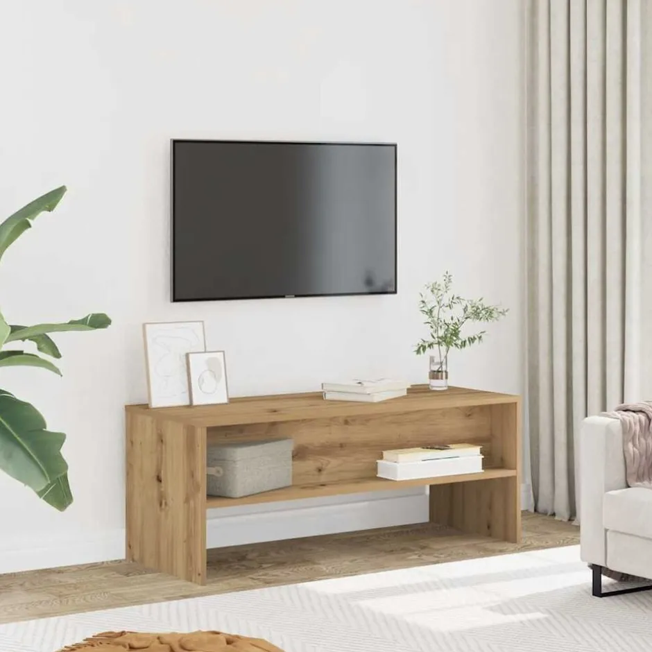 New vidaXL Tv-bänk 100x40x40 cm konstruerat trä artisan ek