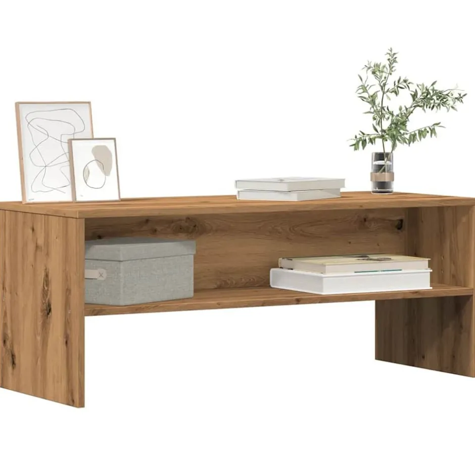 New vidaXL Tv-bänk 100x40x40 cm konstruerat trä artisan ek
