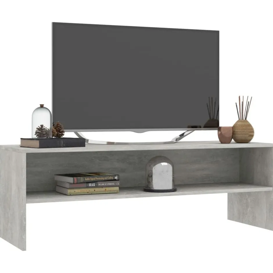Hot vidaXL Tv-bänk 120x40x40 cm konstruerat trä Betonggrå