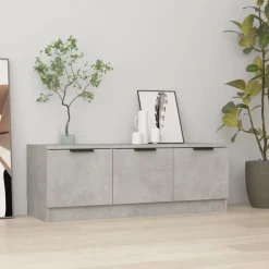 Discount vidaXL Tv-bänk 102x35x36,5 cm konstruerat trä Betonggrå