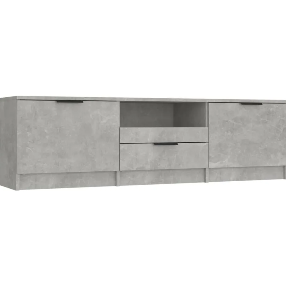 Clearance vidaXL Tv-bänk 140x35x40 cm konstruerat trä Betonggrå