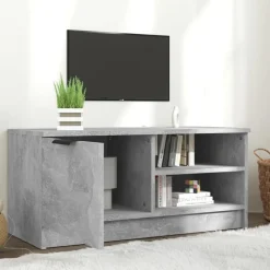 Hot vidaXL Tv-bänk 80x35x36,5 cm konstruerat trä Betonggrå