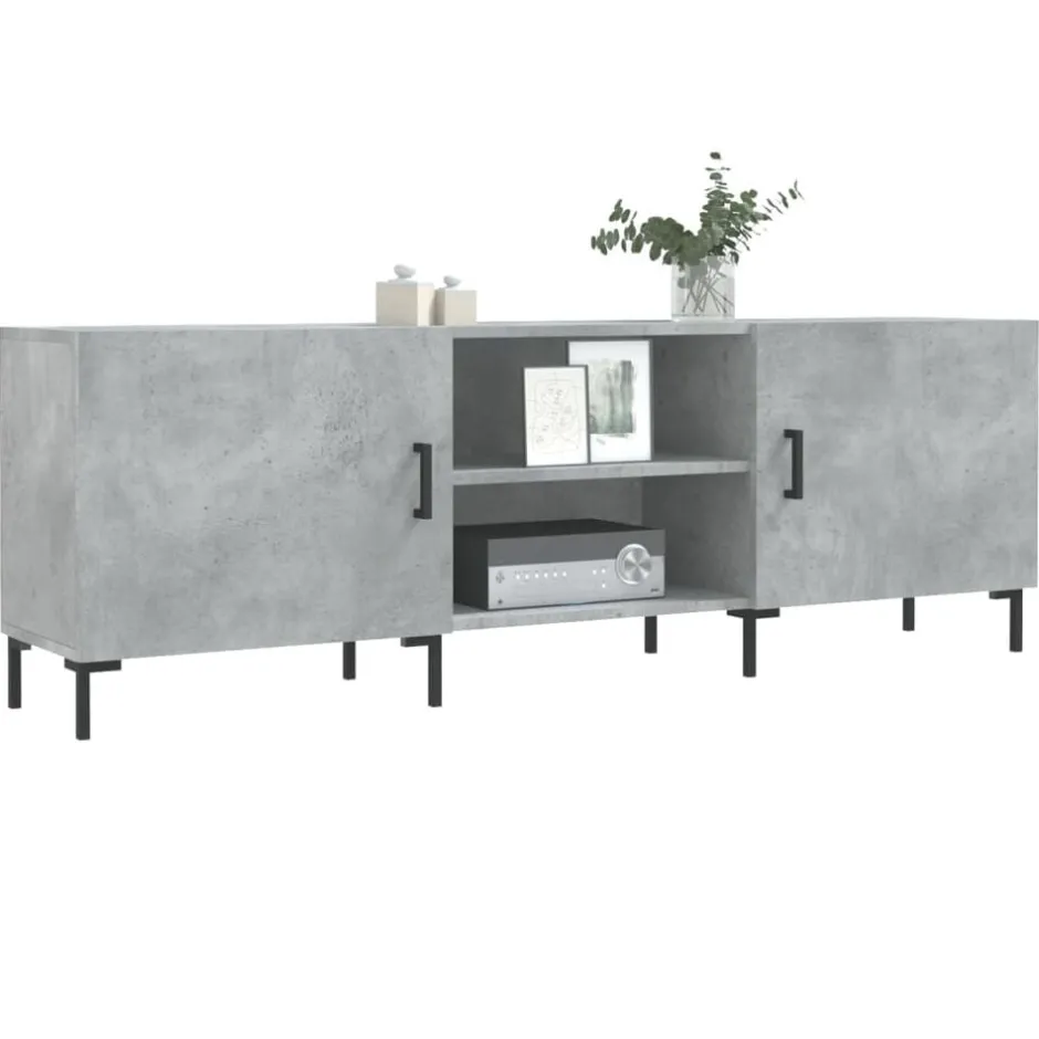Outlet vidaXL Tv-bänk 150x30x50 cm konstruerat trä Betonggrå