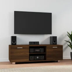 vidaXL Tv-bänk brun ek 120x40,5x35 cm konstruerat trä