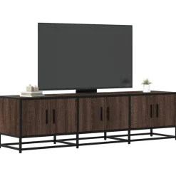 Online vidaXL Tv-bänk 150x35x41 cm konstruerat trä och metall brun ek