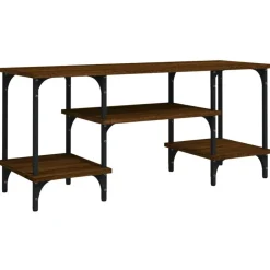vidaXL Tv-bänk brun ek 102x35x45,5 cm konstruerat trä