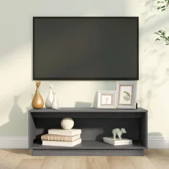 Sale vidaXL Tv-bänk 90x35x35 cm massiv furu Grå