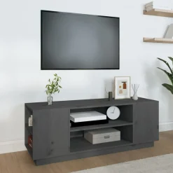 Sale vidaXL Tv-bänk 110x35x40,5 cm massiv furu Grå