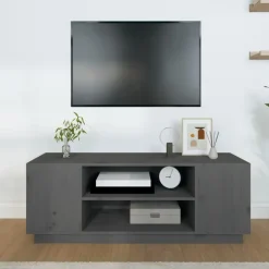 Sale vidaXL Tv-bänk 110x35x40,5 cm massiv furu Grå