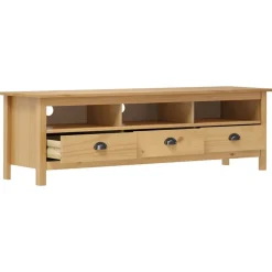Outlet vidaXL TV-bänk Hill honungs 158x40x47 cm massiv furu Brun