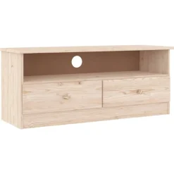 vidaXL Tv-bänk med lådor ALTA 100x35x41 cm massiv furu