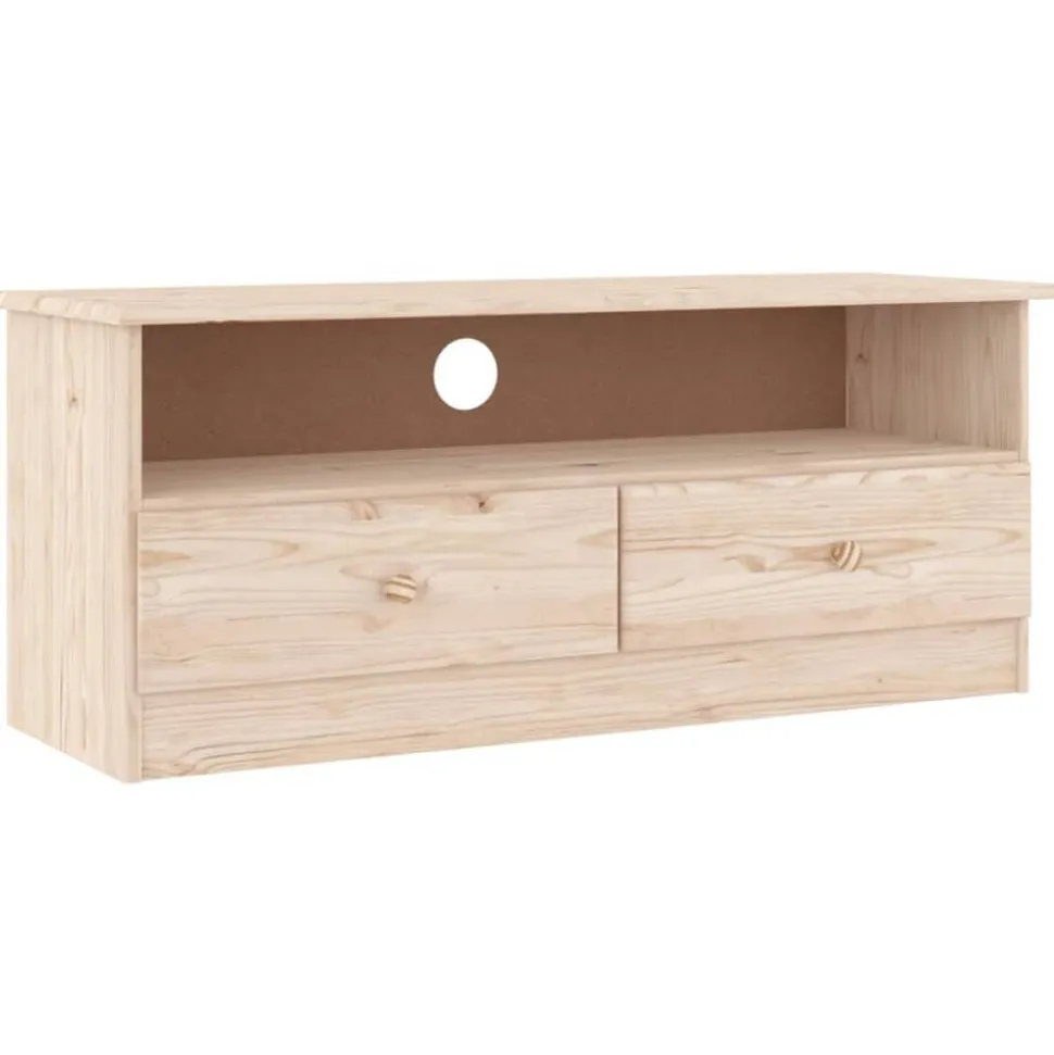 vidaXL Tv-bänk med lådor ALTA 100x35x41 cm massiv furu