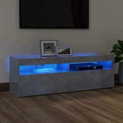 Outlet vidaXL TV-bänk med LED-belysning 120x35x40 cm Betonggrå