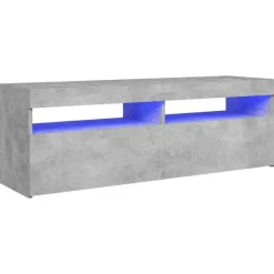 Outlet vidaXL TV-bänk med LED-belysning 120x35x40 cm Betonggrå