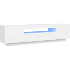 vidaXL TV-bänk med LED-belysning vit 160x35x40 cm