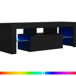 Hot vidaXL TV-bänk med LED-belysning 120x35x40 cm Svart