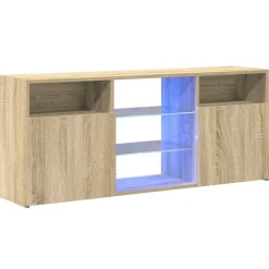 Online vidaXL TV-bänk med LED-belysning sonoma-ek 120x30x50 cm Sonoma ek