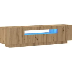 vidaXL TV-bänk med LED-lampor artisan ek 160x35x40 cm konstruerat trä