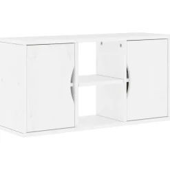 vidaXL TV-bänk "ODDA" vit 79x24x40 cm massiv furu