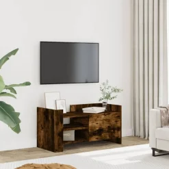 Online vidaXL Tv-bänk 80x35x40 cm konstruerat trä Rökfärgad ek
