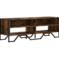 vidaXL Tv-bänk rökfärgad ek 122x34x41 cm konstruerat trä