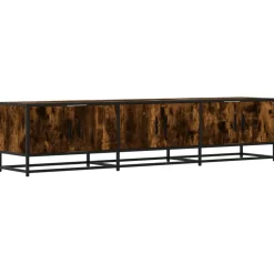 vidaXL Tv-bänk rökfärgad ek 180x35x41 cm konstruerat trä