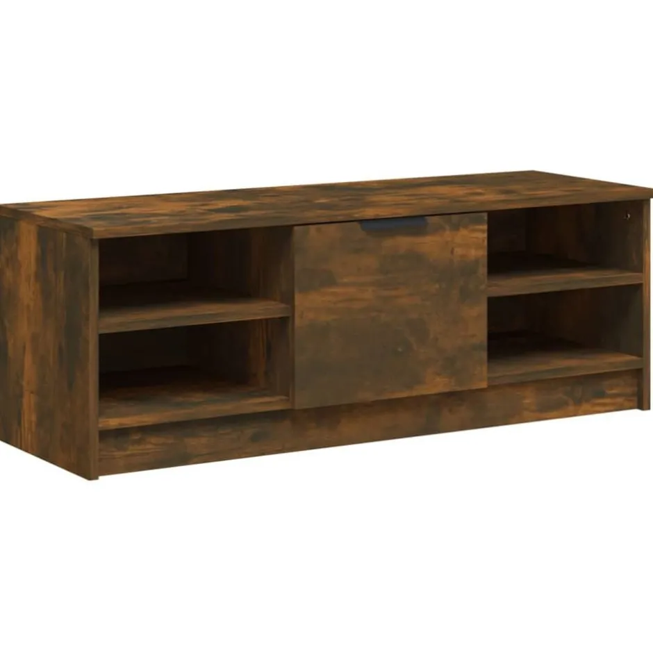 Sale vidaXL Tv-bänk 102x35,5x36,5 cm konstruerat trä Rökfärgad ek